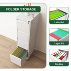 Versatile Locking Metal File Cabinet with Wheels for Home and Office Use