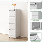 Versatile Locking Metal File Cabinet with Wheels for Home and Office Use