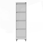 Versatile Locking Metal File Cabinet with Wheels for Home and Office Use