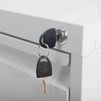 Versatile Locking Metal File Cabinet with Wheels for Home and Office Use