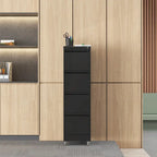 Versatile Locking Metal File Cabinet with Wheels for Home and Office Use