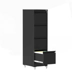 Versatile Locking Metal File Cabinet with Wheels for Home and Office Use