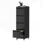 Versatile Locking Metal File Cabinet with Wheels for Home and Office Use