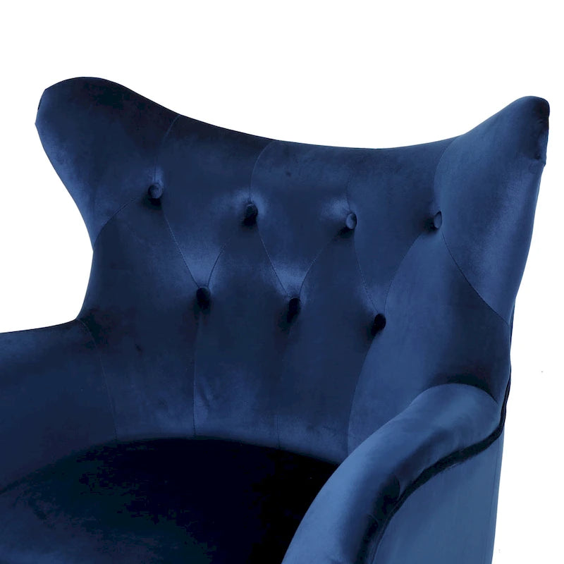 34.25 Velvet Wingback Arm Chair