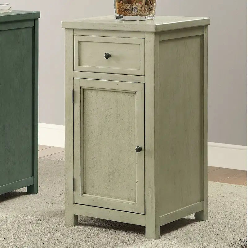 Vintage 18-inch Solid Wood 1-Drawer Side Table