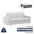 Stearns & Foster Giotto 78 in. Full Sleeper Sofa with Memory Foam Mattress