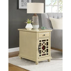 Elegant Chairside Table with Power
