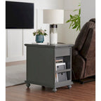 Elegant Chairside Table with Power
