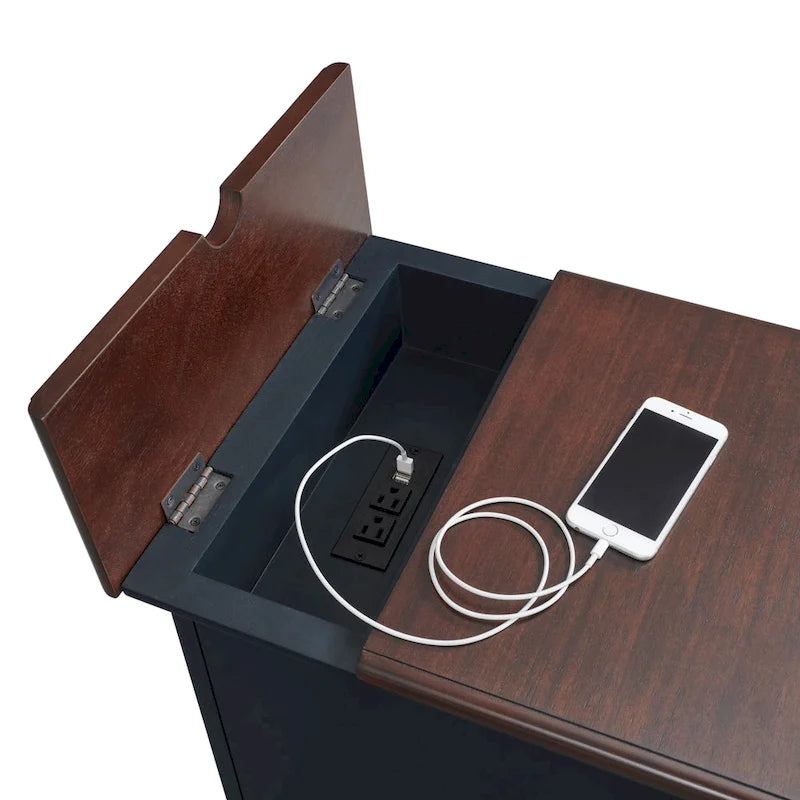 Elegant Chairside Table with Power