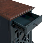 Elegant Chairside Table with Power