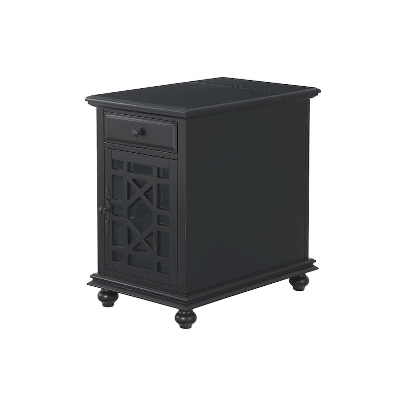 Elegant Chairside Table with Power