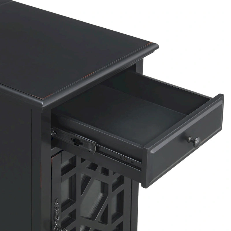 Elegant Chairside Table with Power