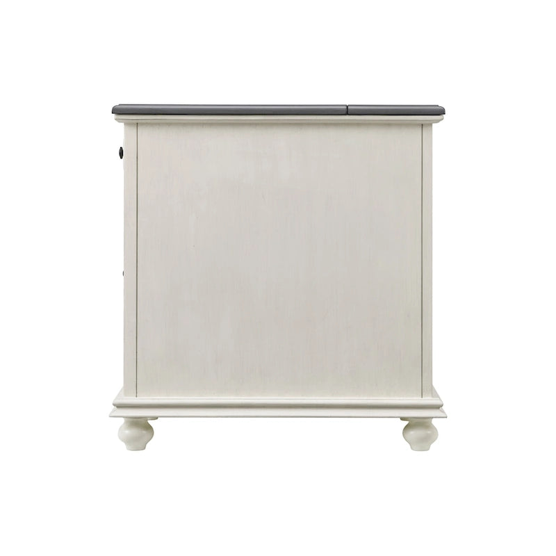 Elegant Chairside Table with Power