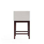 Dark Walnut Wood Counter Height Bar Stool