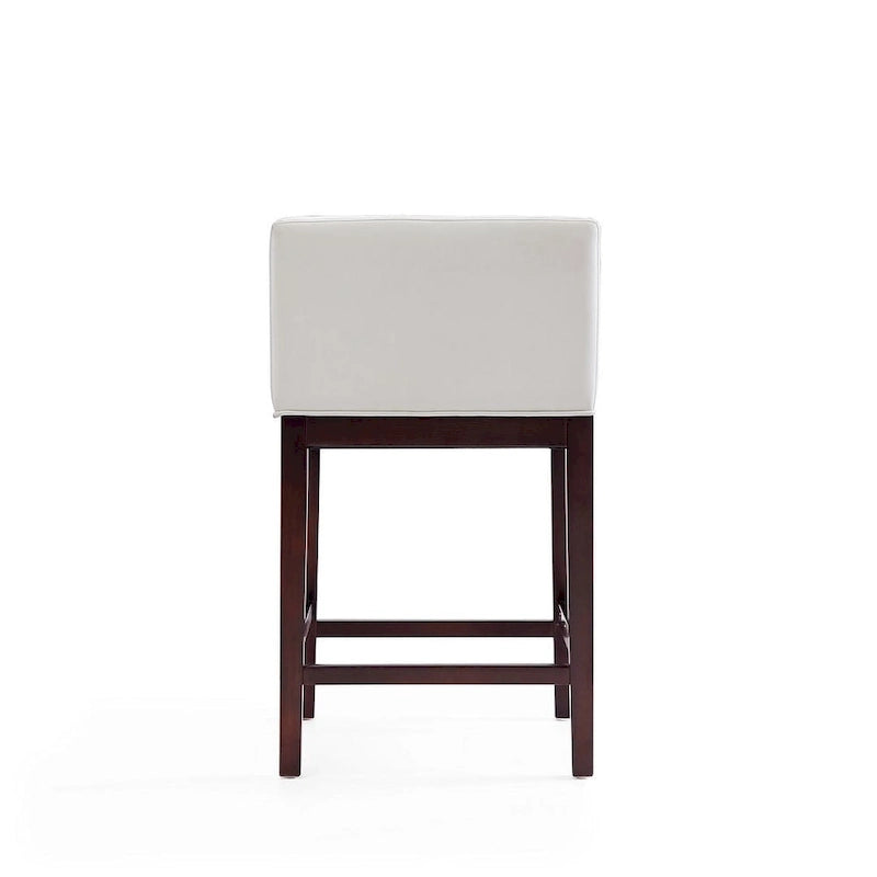 Dark Walnut Wood Counter Height Bar Stool