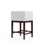 Dark Walnut Wood Counter Height Bar Stool