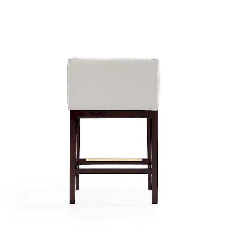 Dark Walnut Wood Counter Height Bar Stool
