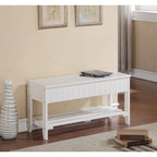 Solid Wood Shoe Bench with Storage