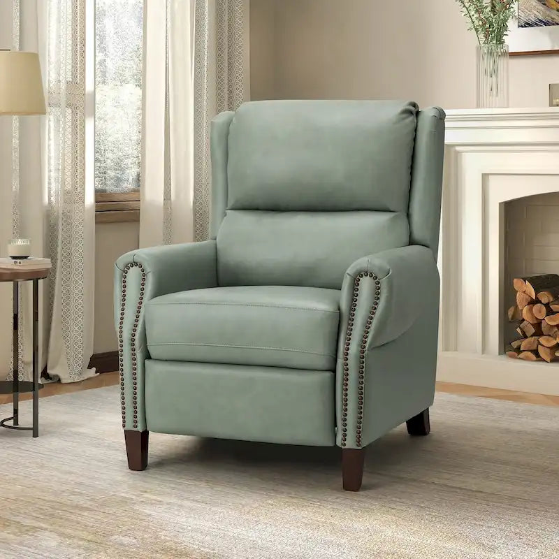 Alicia 32.68 Wide Genuine Leather Manual Recliner