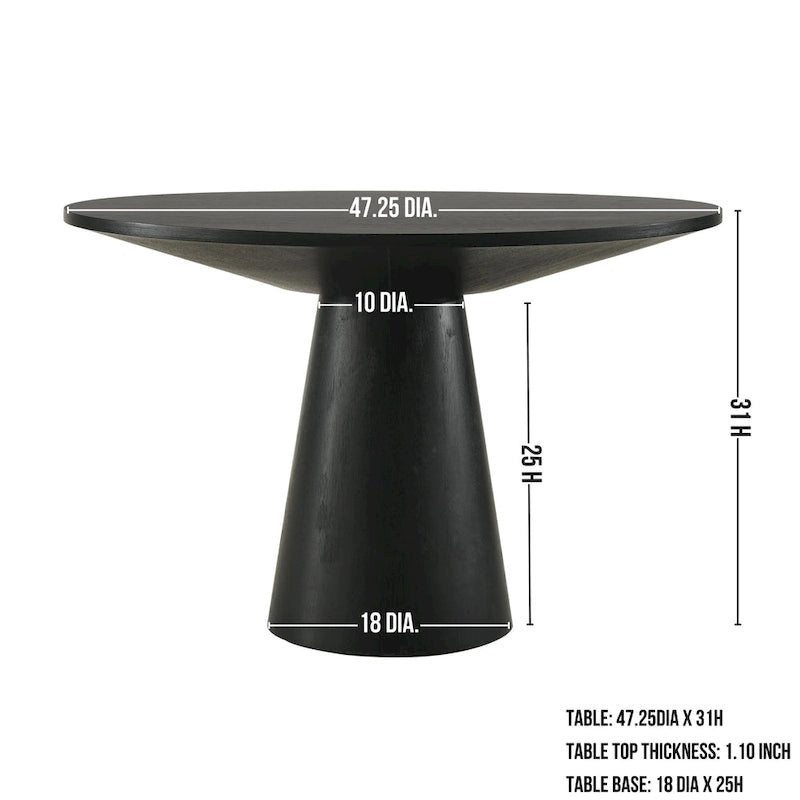48 Pedestal Dining Table