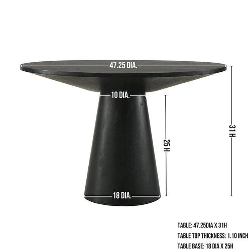 48 Pedestal Dining Table