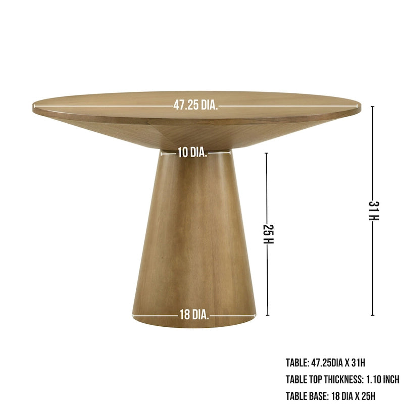 48 Pedestal Dining Table