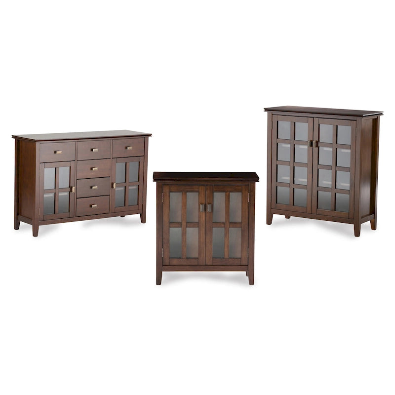 SOLID WOOD 30 inch Wide Low Storage Cabinet - 30w x 14d x 31 h