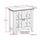 SOLID WOOD 30 inch Wide Low Storage Cabinet - 30w x 14d x 31 h