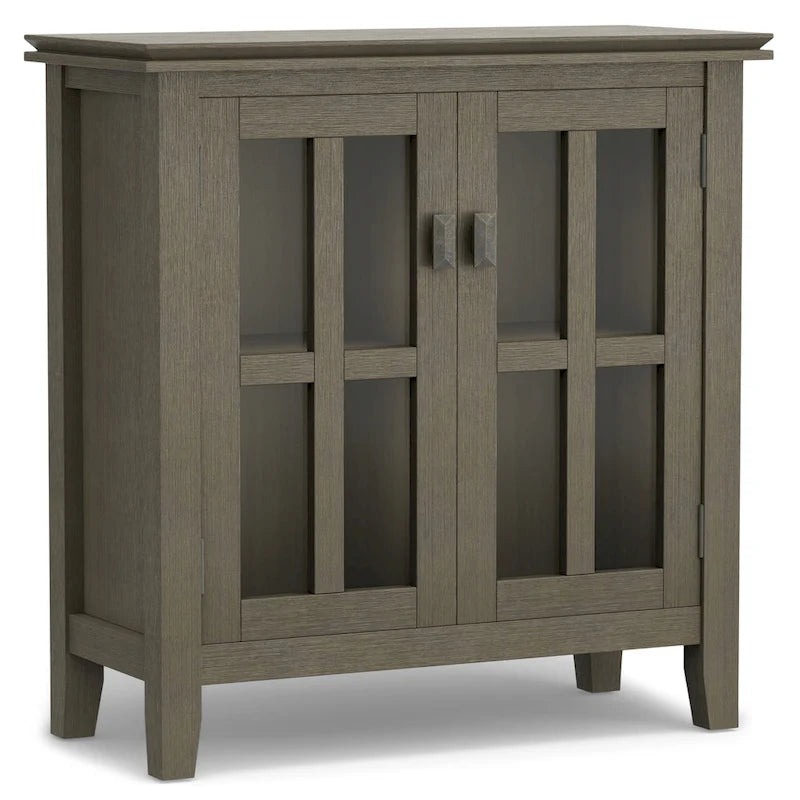 SOLID WOOD 30 inch Wide Low Storage Cabinet - 30w x 14d x 31 h