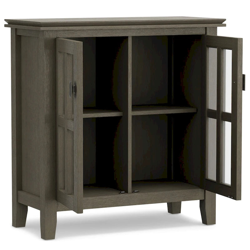 SOLID WOOD 30 inch Wide Low Storage Cabinet - 30w x 14d x 31 h
