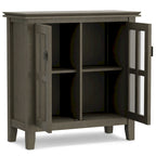SOLID WOOD 30 inch Wide Low Storage Cabinet - 30w x 14d x 31 h