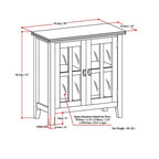 SOLID WOOD 30 inch Wide Low Storage Cabinet - 30w x 14d x 31 h