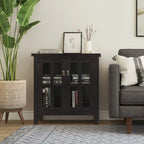 SOLID WOOD 30 inch Wide Low Storage Cabinet - 30w x 14d x 31 h