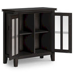 SOLID WOOD 30 inch Wide Low Storage Cabinet - 30w x 14d x 31 h