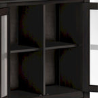 SOLID WOOD 30 inch Wide Low Storage Cabinet - 30w x 14d x 31 h