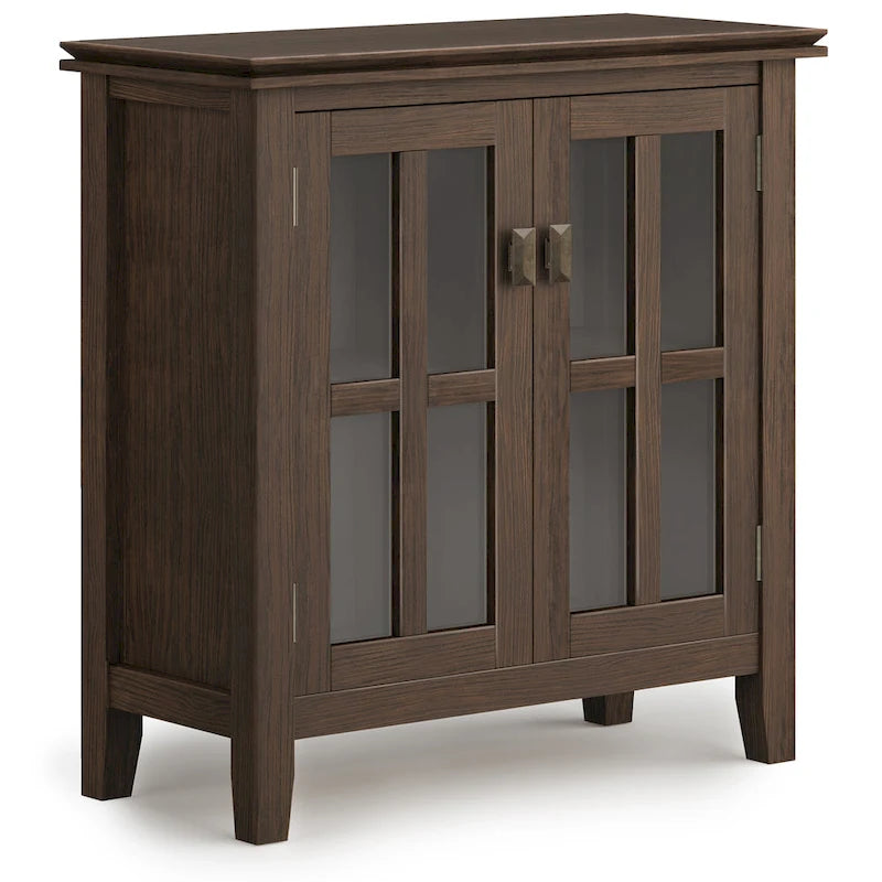 SOLID WOOD 30 inch Wide Low Storage Cabinet - 30w x 14d x 31 h