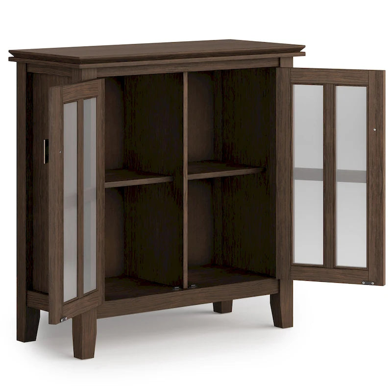 SOLID WOOD 30 inch Wide Low Storage Cabinet - 30w x 14d x 31 h