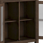 SOLID WOOD 30 inch Wide Low Storage Cabinet - 30w x 14d x 31 h