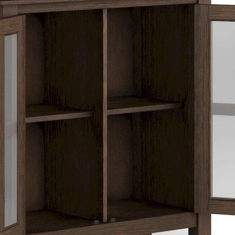 SOLID WOOD 30 inch Wide Low Storage Cabinet - 30w x 14d x 31 h