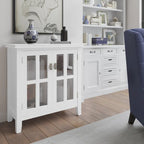 SOLID WOOD 30 inch Wide Low Storage Cabinet - 30w x 14d x 31 h
