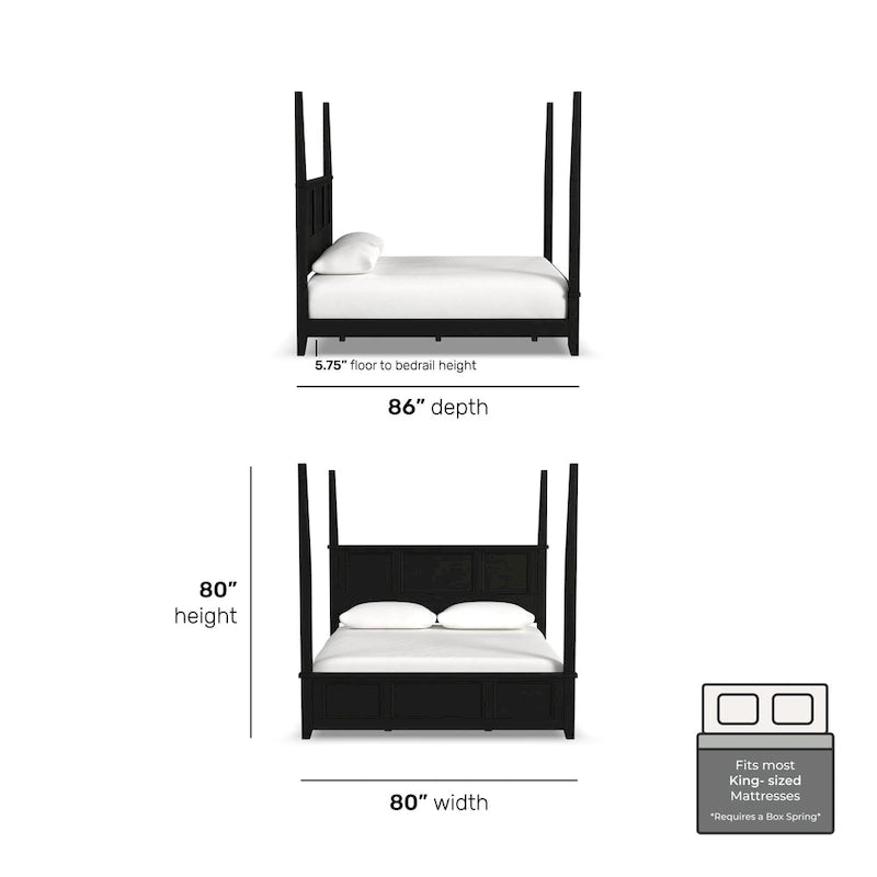 Black King Poster Bed