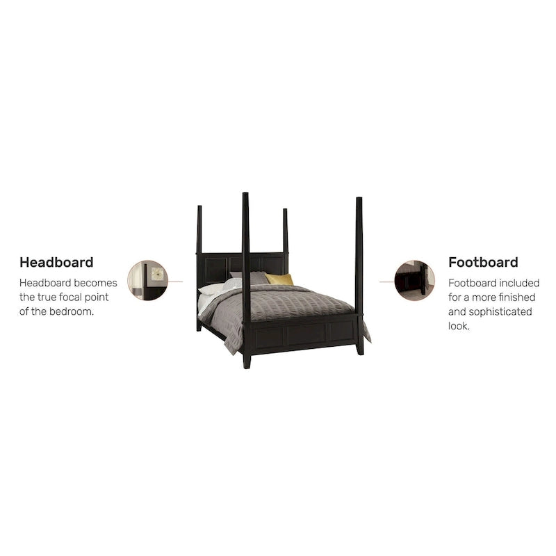 Black King Poster Bed