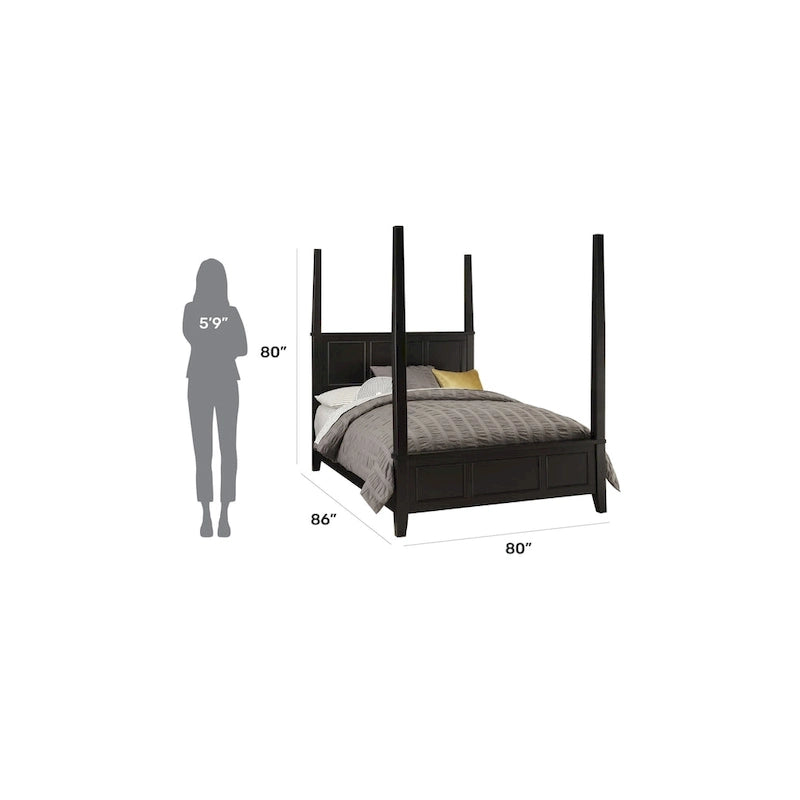 Black King Poster Bed