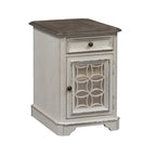Antique White Chair Side Table