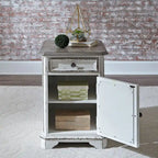Antique White Chair Side Table