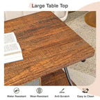 Coffee Table with Storage and Open Shelves for Living Dining Room 39-Inch, Modern Rectangle & Industrial Design