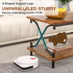Coffee Table with Storage and Open Shelves for Living Dining Room 39-Inch, Modern Rectangle & Industrial Design