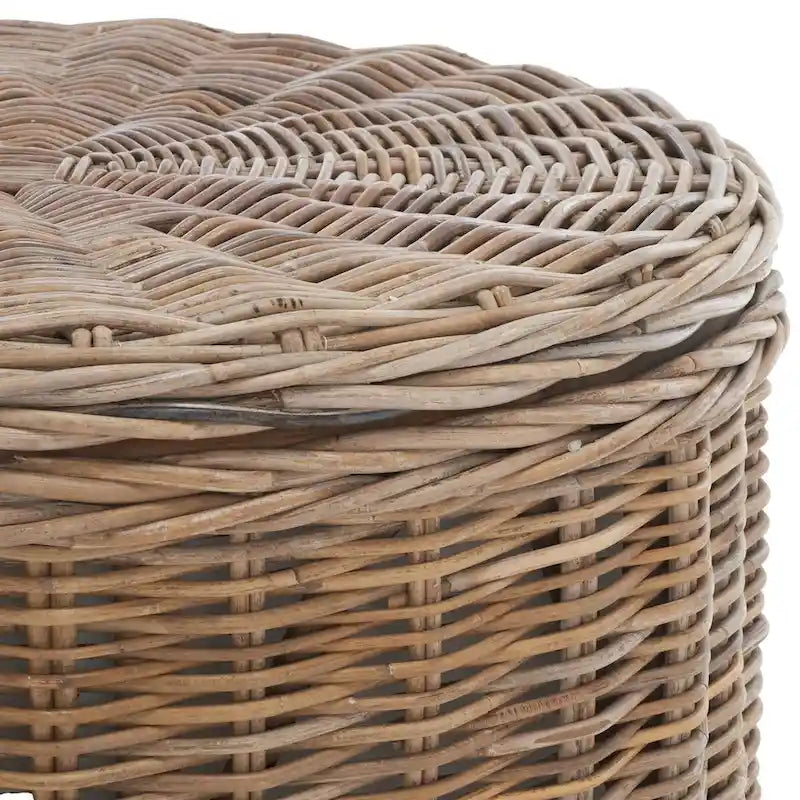 Wicker Storage Coffee Table - 28.5 x 28.5 x 17 - 29Wx29Dx17H