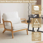 Upholstered Linen Blend Accent Chair