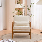 Upholstered Linen Blend Accent Chair